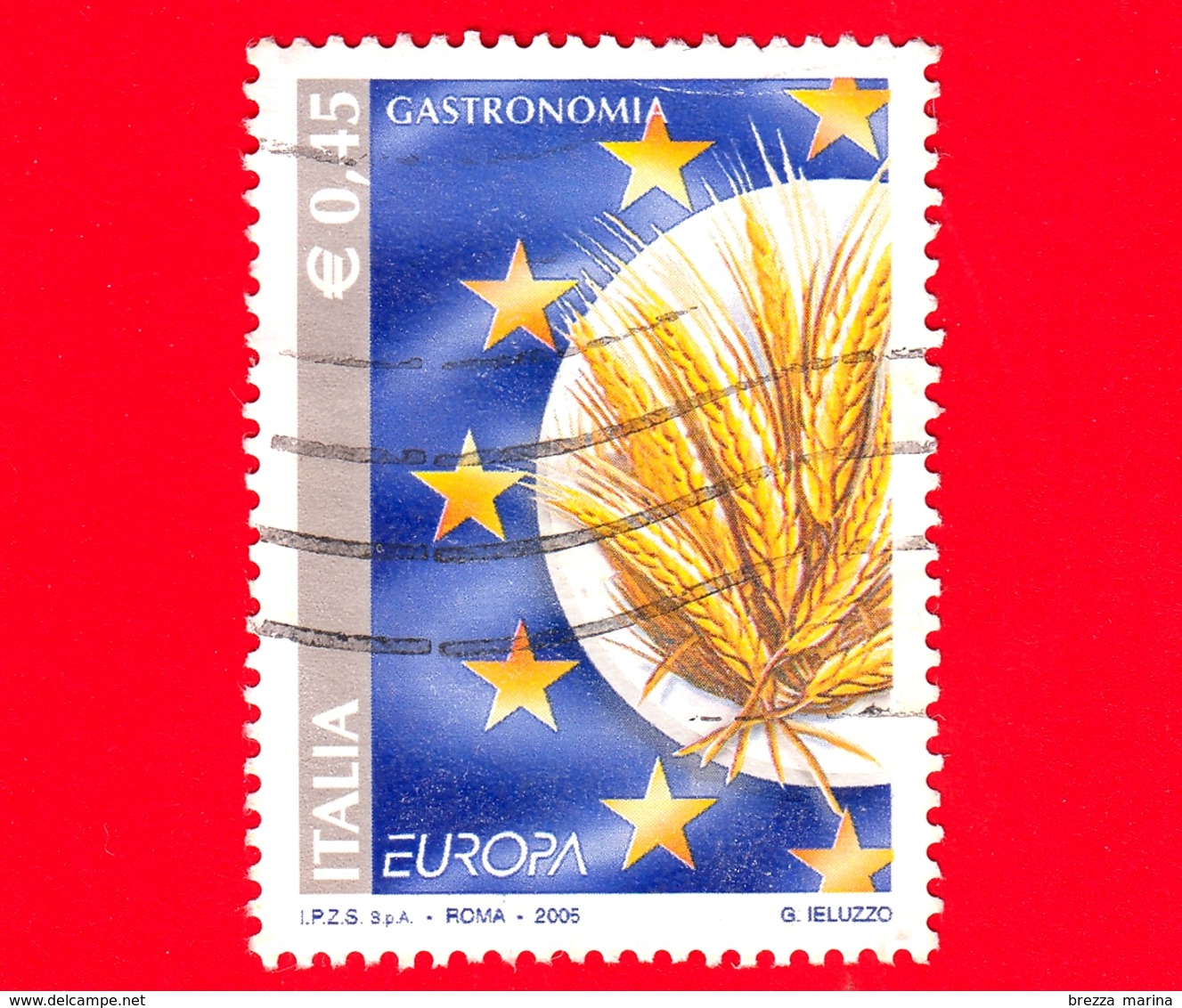 ITALIA - Usato - 2005 -  Europa - 50ª Emissione - Spighe Di Grano - 0,45 - 2001-10: Usati