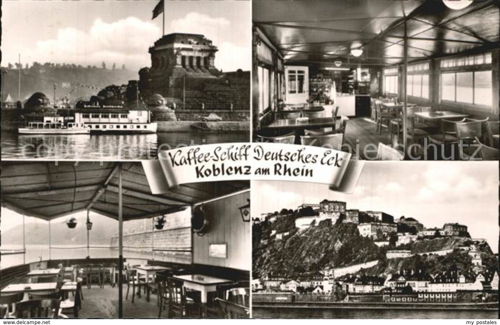 72507272 Koblenz Rhein Kaffee Schiff Deutsches Eck Koblenz - Autres & Non Classés