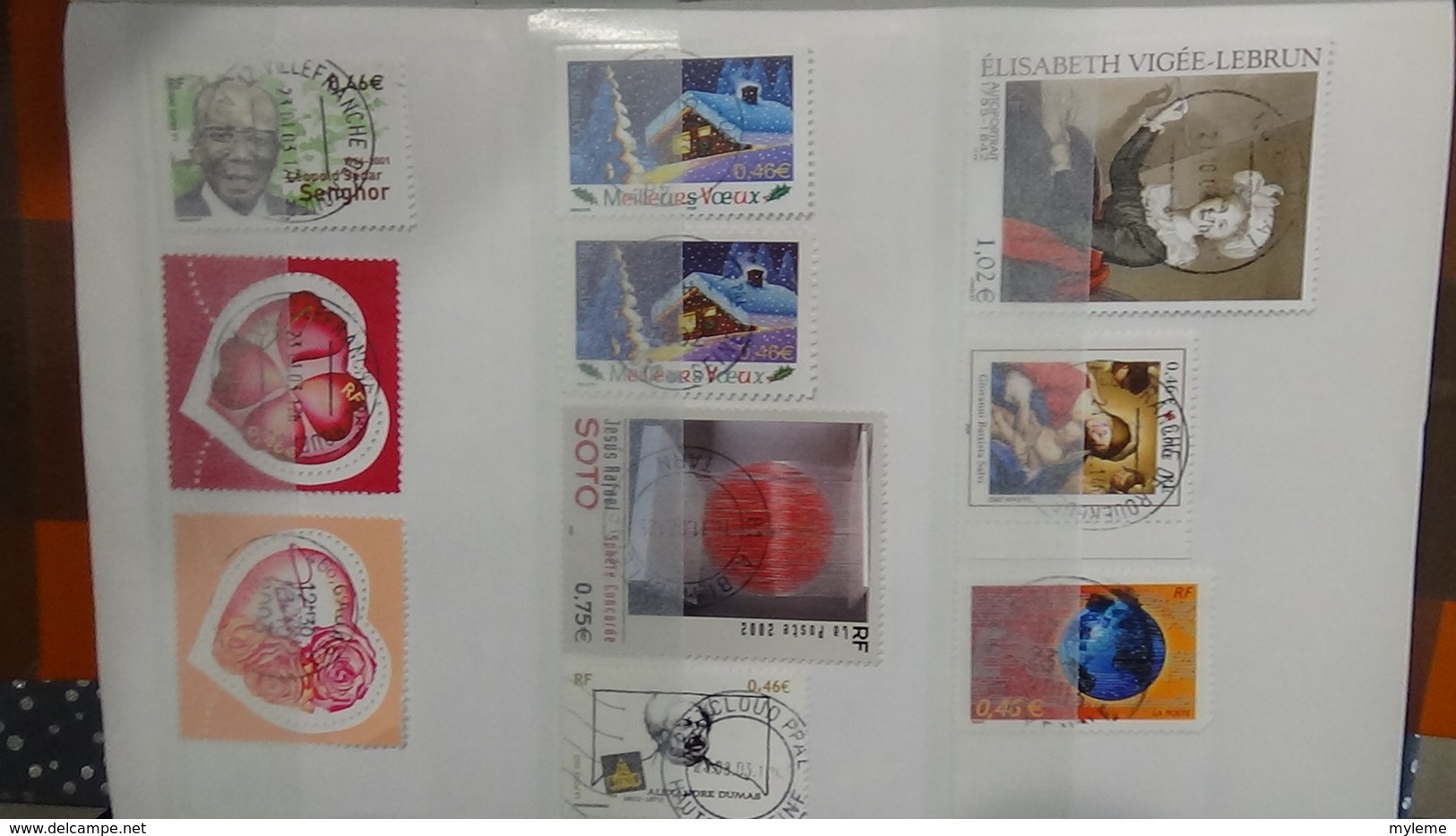 B367 Bon Lot De Timbres De France Avec Oblitérations Rondes. Très Sympa !!! - Collections (en Albums)