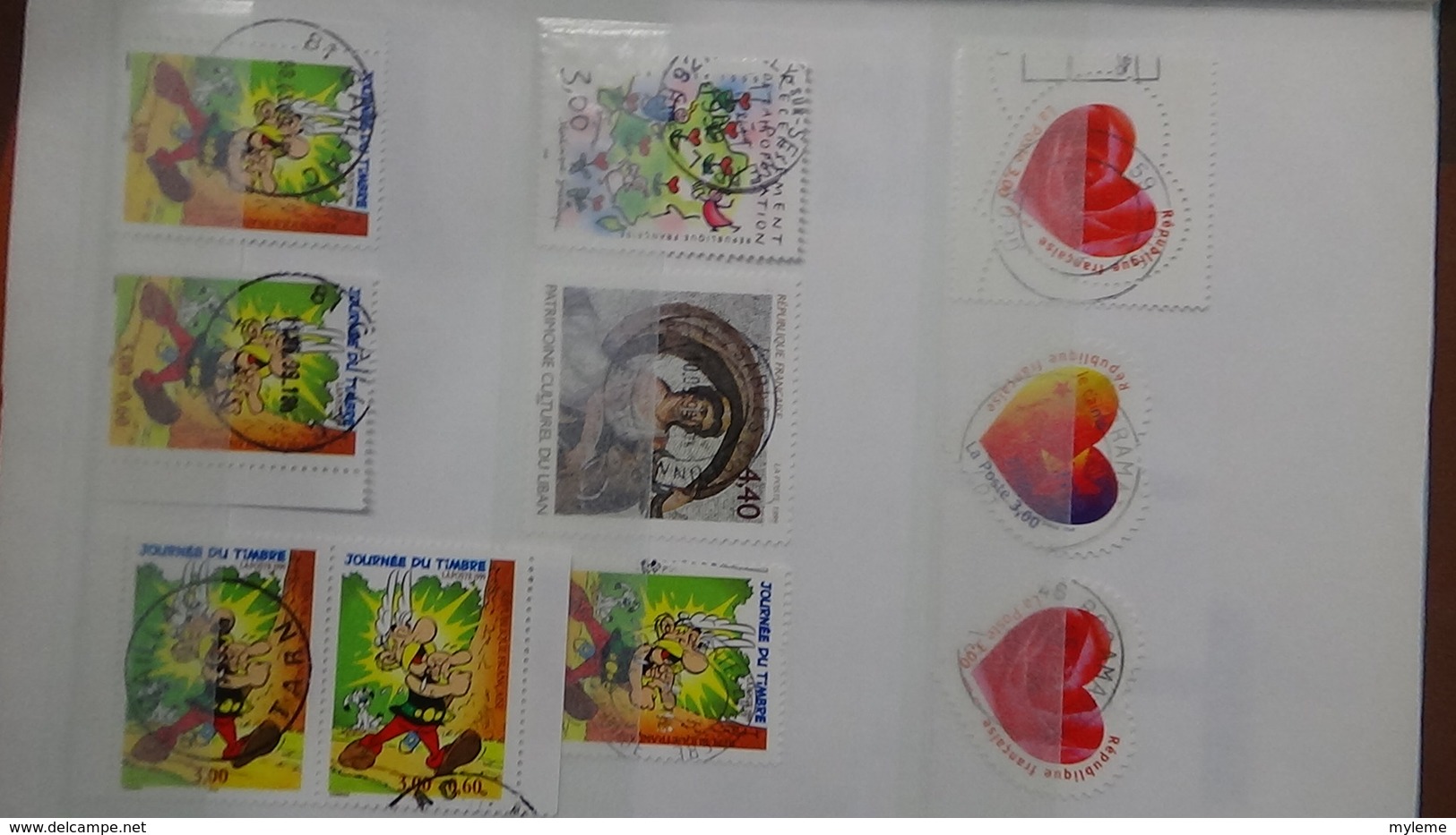 B367 Bon lot de timbres de France avec oblitérations rondes. Très sympa !!!