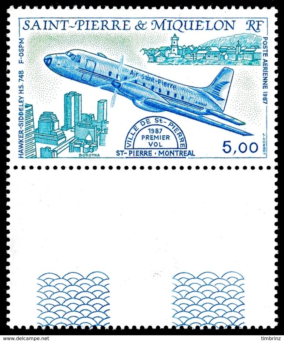 ST-PIERRE ET MIQUELON 1987 - Yv. PA 64 ** MNH Bdf  Faciale= 0,76 EUR - Avion Hawker-Siddeley HS748  ..Réf.SPM11473 - Ongebruikt