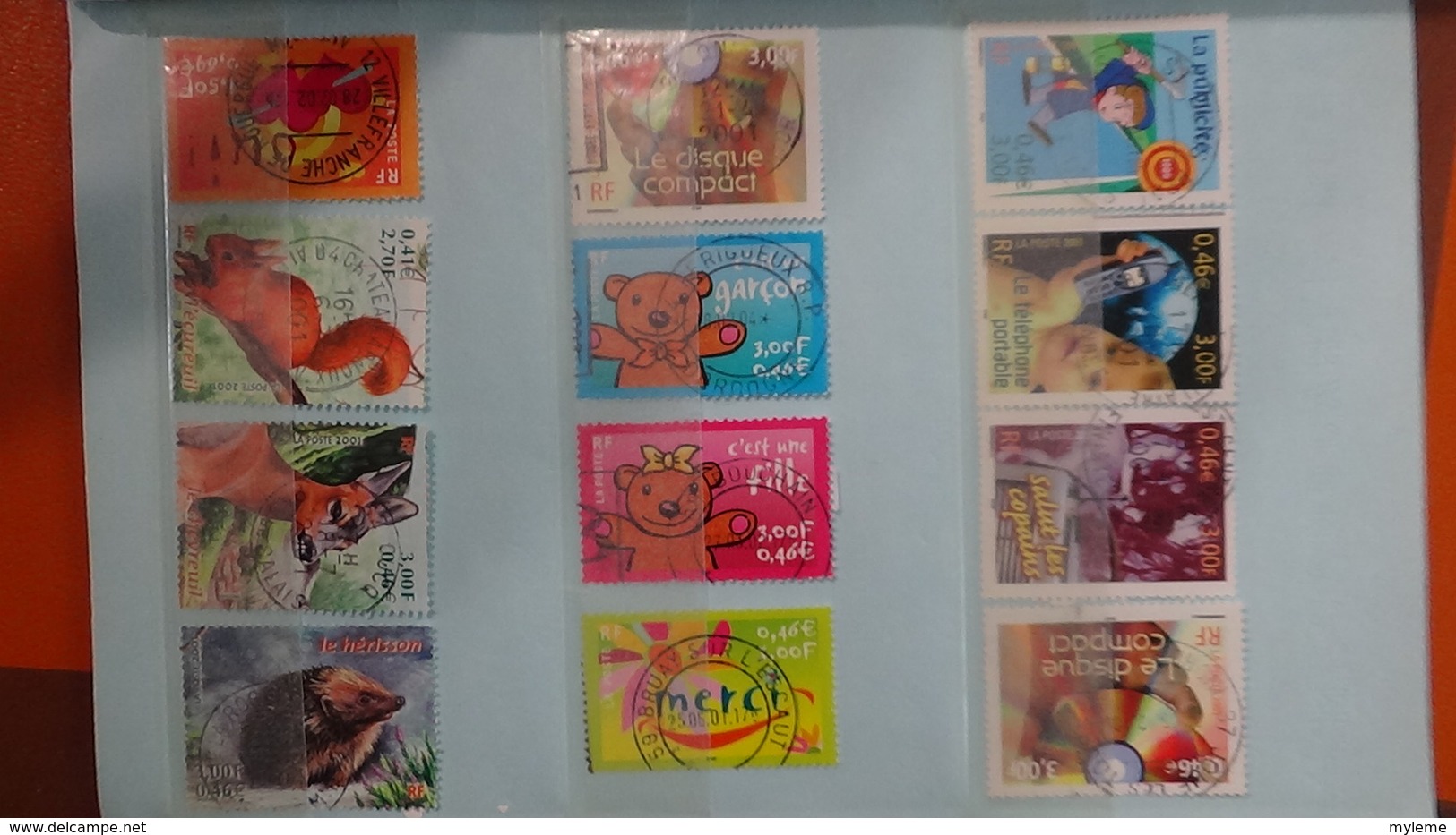 B368 Bon lot de timbres de France avec oblitérations rondes. Très sympa !!!