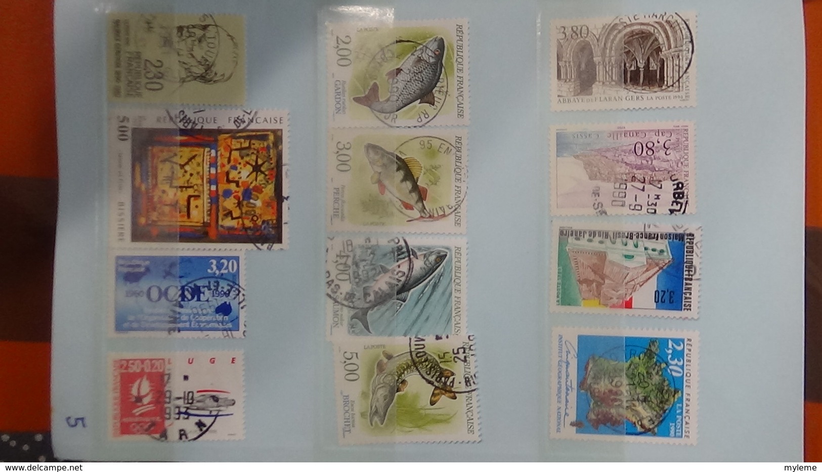 B369 Bon Lot De Timbres De France Avec Oblitérations Rondes. Très Sympa !!! - Collections (en Albums)