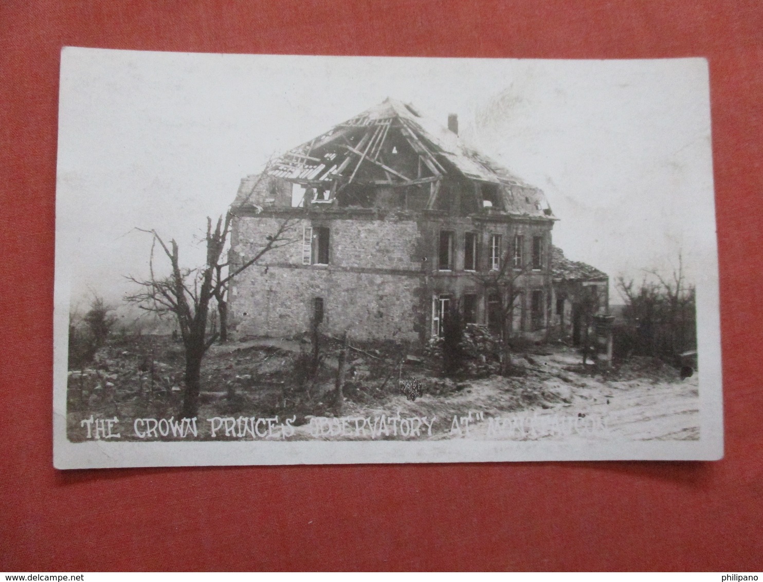 RPPC MONTFAUCON - France - Crown Prince's Observatory Ruins - World War One Postcard   Ref  3856 - War 1914-18