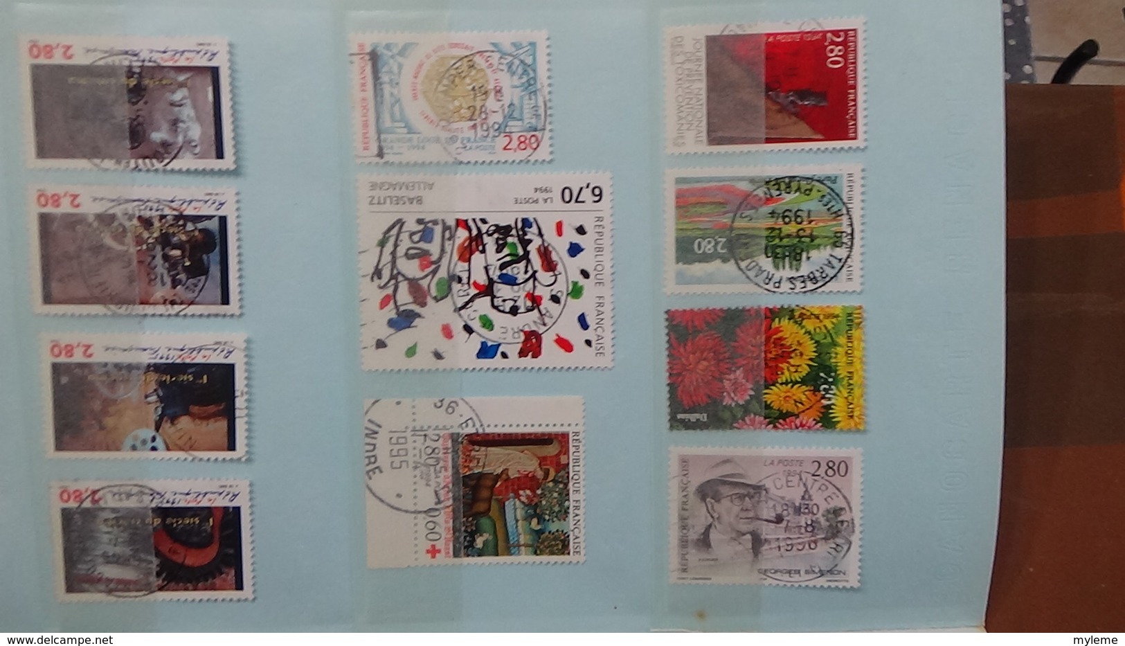 B370 Bon Lot De Timbres De France Avec Oblitérations Rondes. Très Sympa !!! - Collections (en Albums)