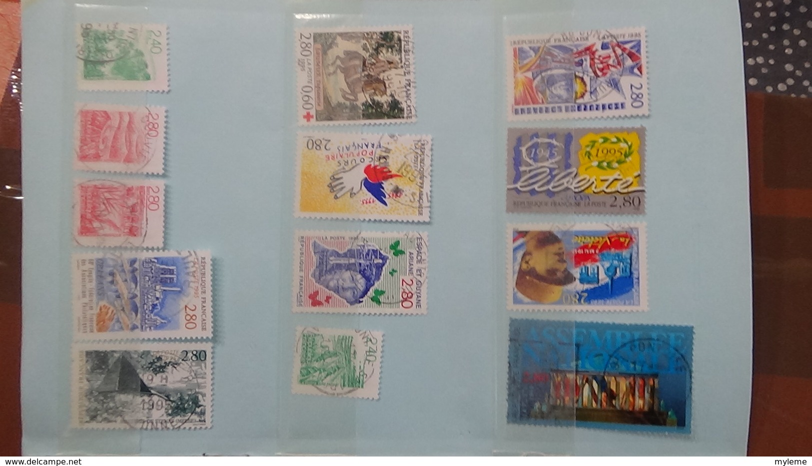 B370 Bon lot de timbres de France avec oblitérations rondes. Très sympa !!!