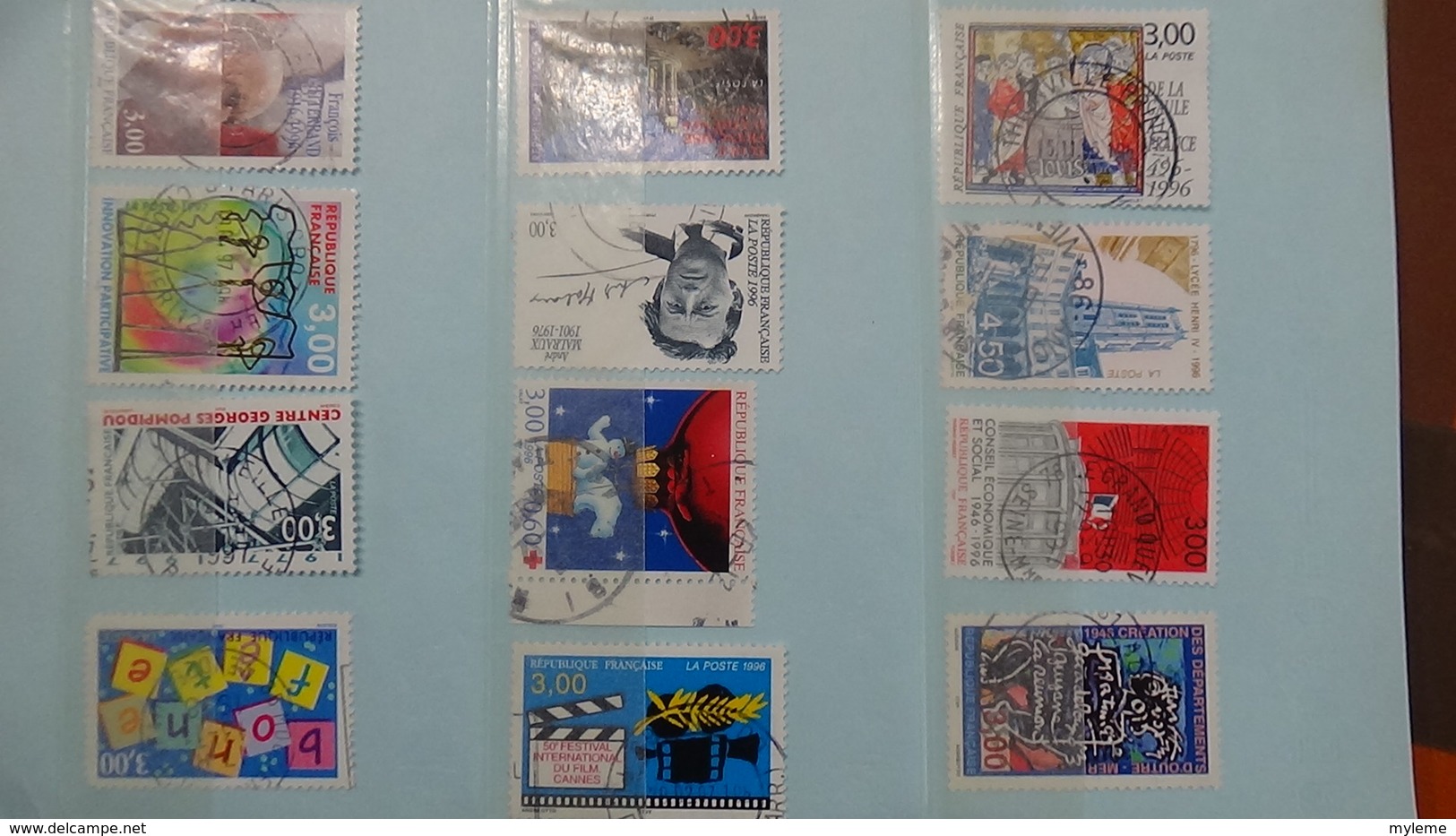 B370 Bon lot de timbres de France avec oblitérations rondes. Très sympa !!!