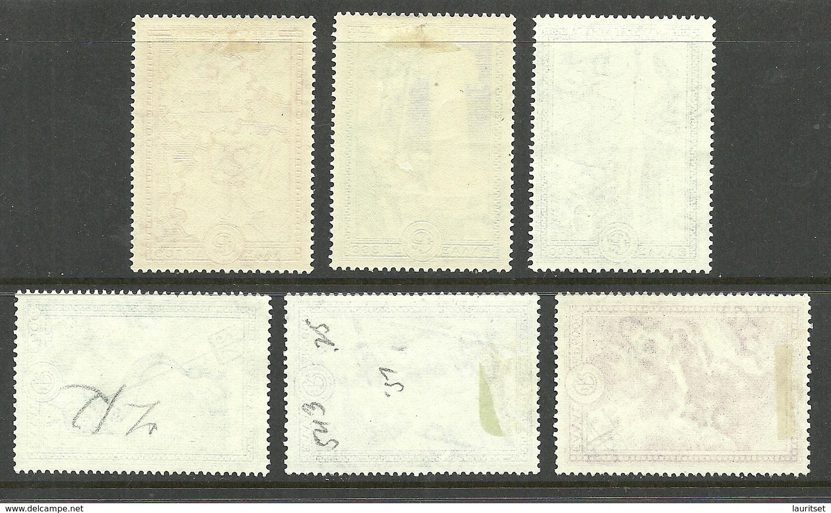 GREECE 1951 Michel 582 - 587 */o - Unused Stamps
