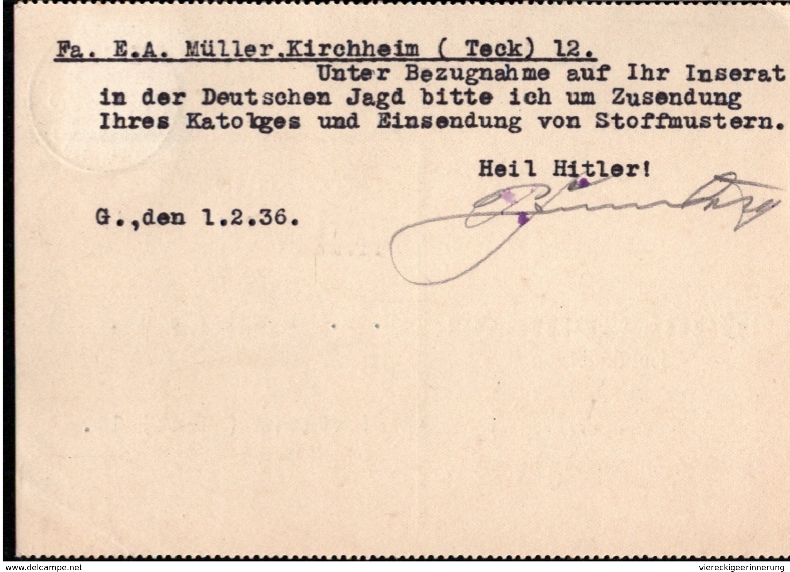 ! 1 Beleg 1936 Aus Grumbach Bei Wurzbach, Thüringen - Storia Postale