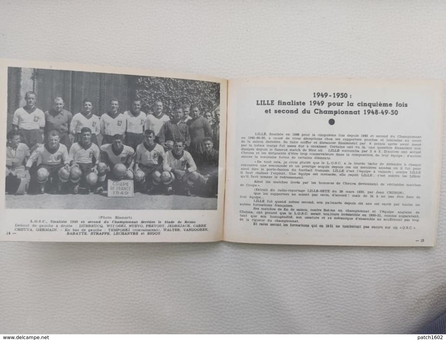 EQUIPE DE LILLE FOOTBALL NORDISTE SAISON 1950-1951 SUPERBE LIVRE