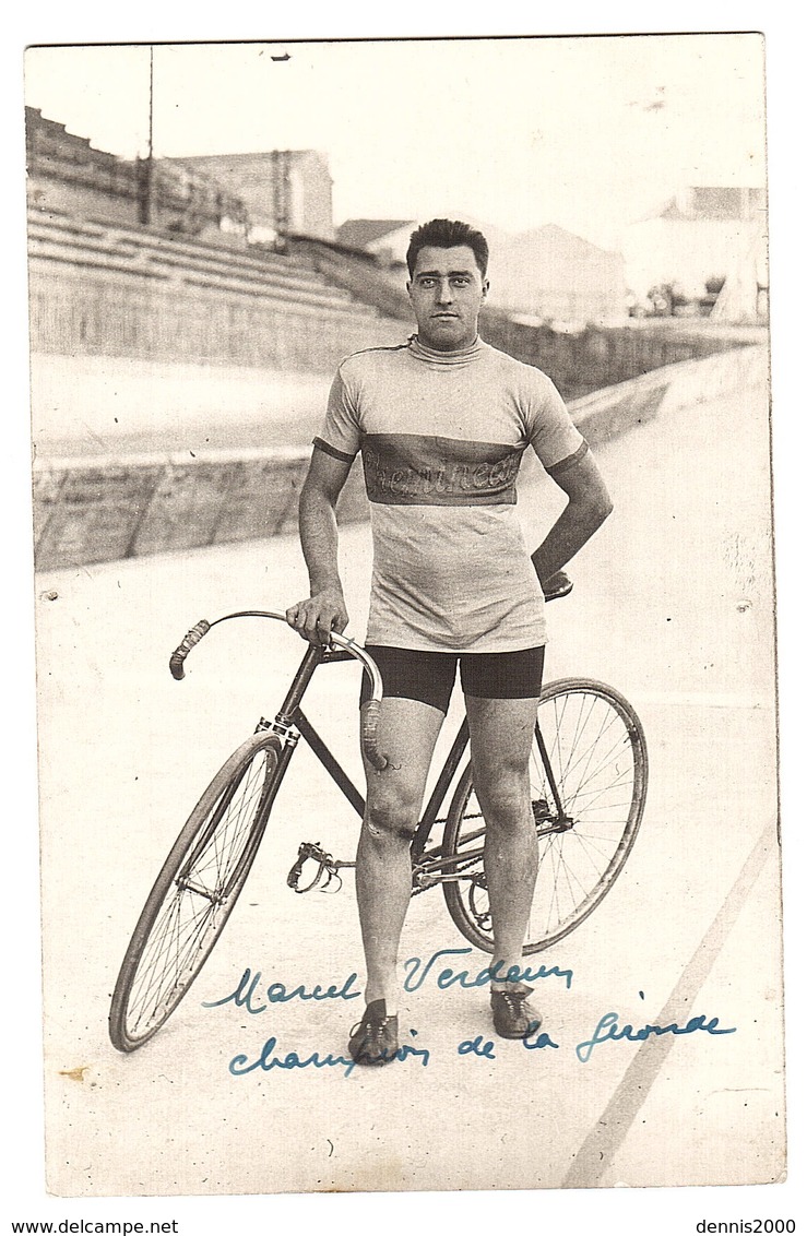 CYCLISME - CARTE PHOTO - Supposé BORDEAUX (33) - Aout 1928 - Marcel VERDEUN, Champion De La Gironde - Radsport