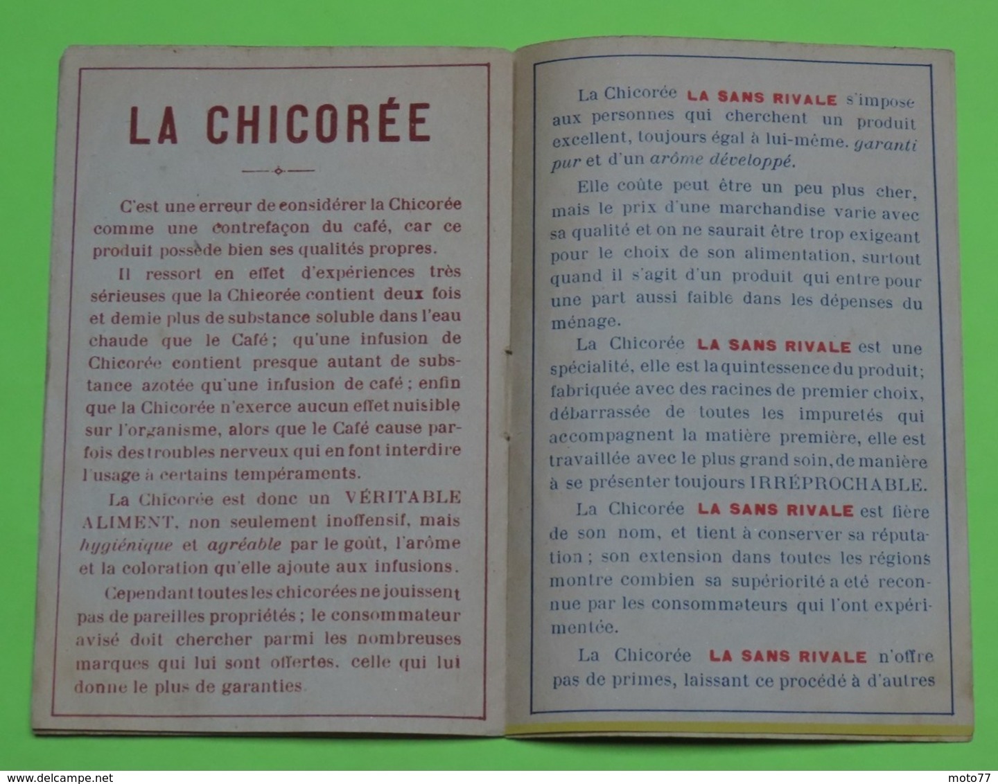 DOCUMENT pub livret CALENDRIER 1914 - FABLE DE LA FONTAINE - 3 fables - 9 x 14 et 12 pages  -Etat d'usage RARE / 249