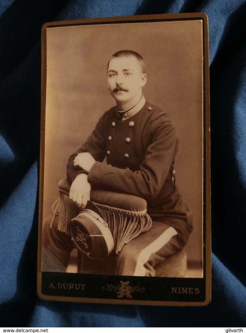 Photo CDV A. Dupuy à Nimes - Beau Portrait Militaire éléve St Cyr, Circa 1885 L486 - Anciennes (Av. 1900)