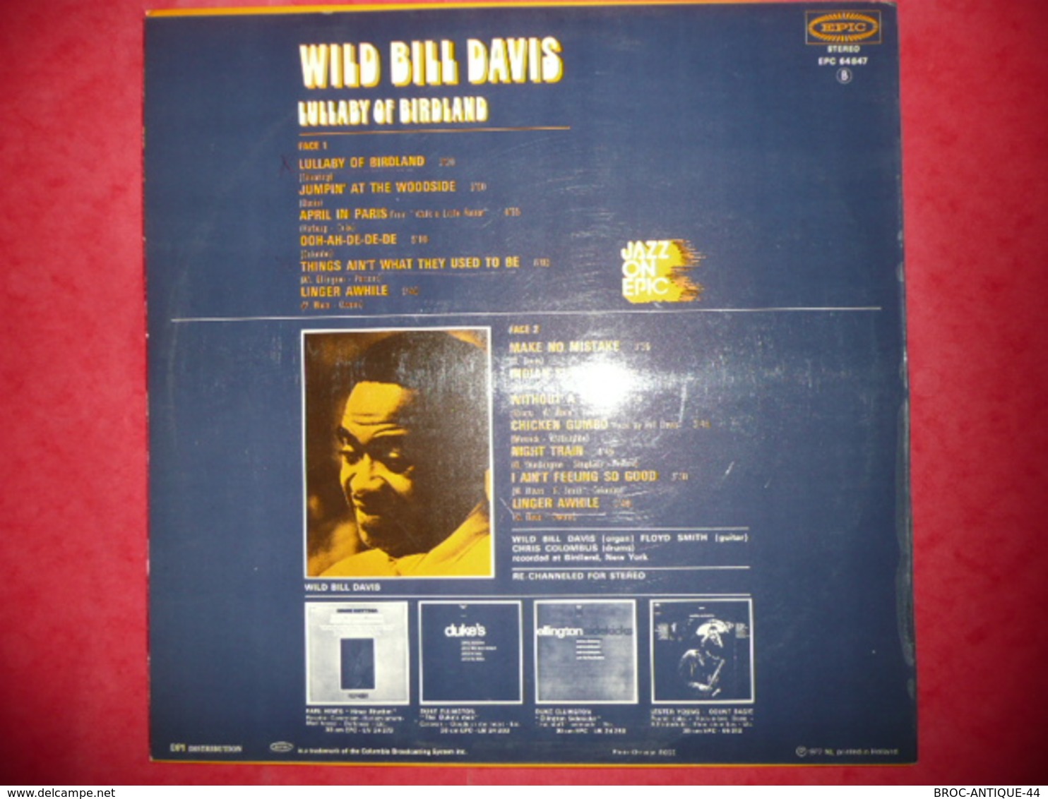 LP N°1660 - WILD BILL DAVIS - FLOYD SMITH - CHRIS COLOMBUS - LULLABY OF BIRDLAND - COMPILATION 13 TITRES - Jazz
