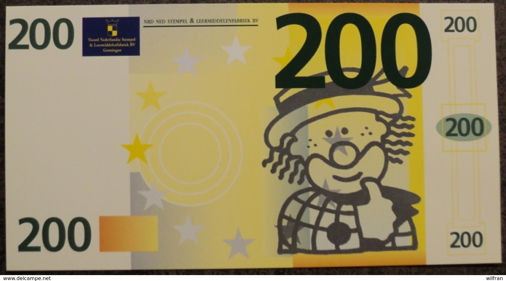 Imitatie-bankbiljet 200 Euro - Schoolgeld - Zonder Classificatie