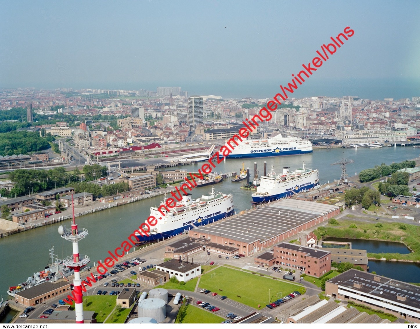 Oostende - Haven In Juni 1992 - Photo 15x23cm - Luchtfoto - Plaatsen