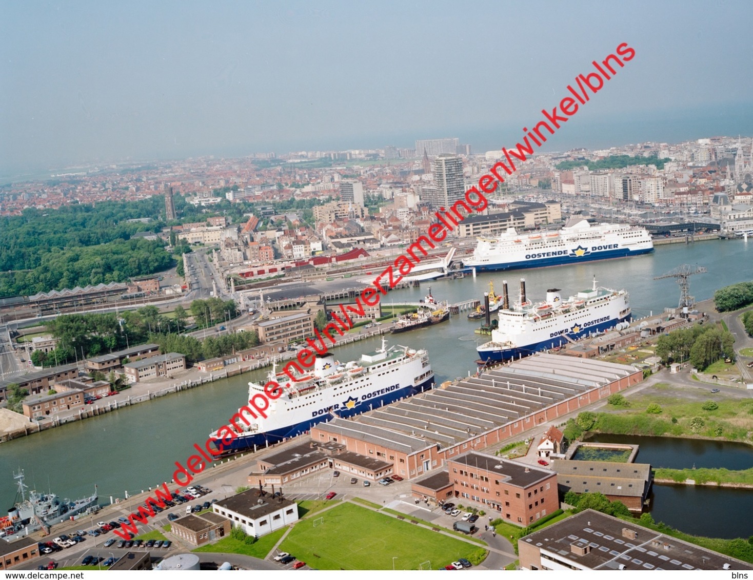 Oostende - Haven In Juni 1992 - Photo 15x23cm - Luchtfoto - Plaatsen