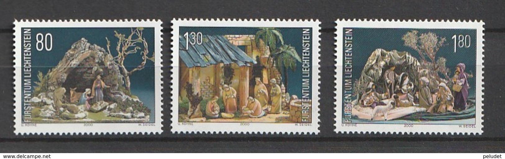 Liechtenstein 2000, Christmas 3v ** Mi 1249-1, Sn 1196-8, Yt 1190-2, Sg 1235-7, Zum 1192-4 - Nuevos