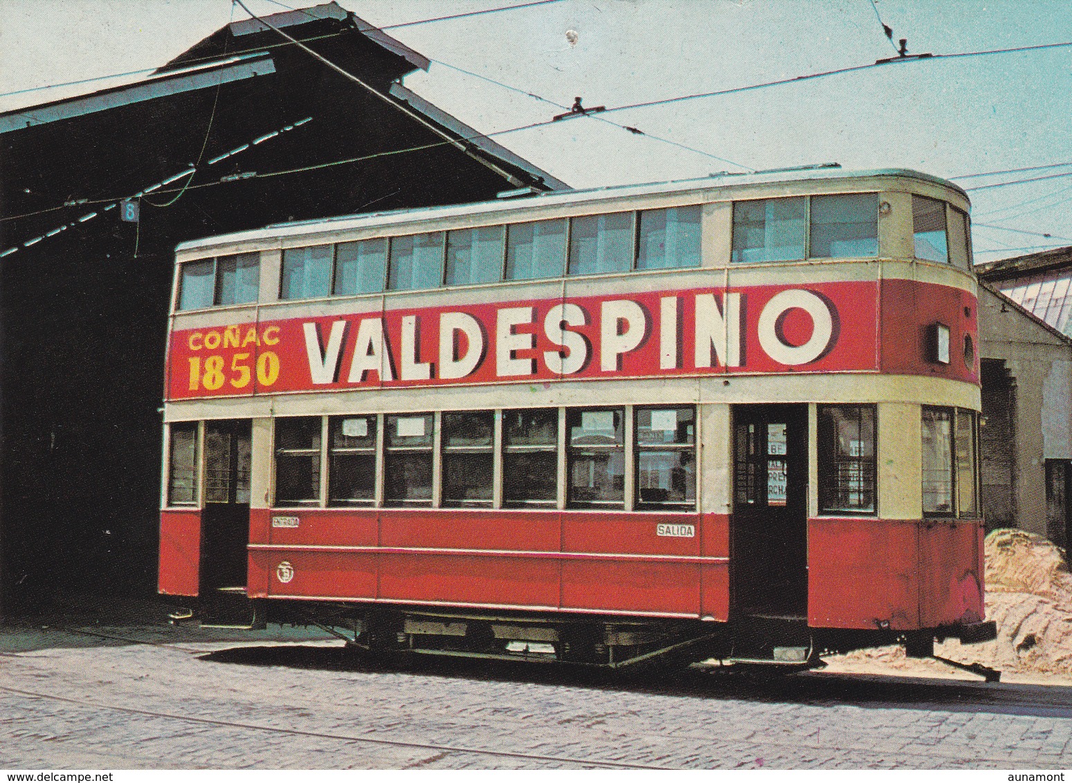 Tranvias-Coche 205-fabricado 1914 Reconstruido 1940 --Foto Abril 1964-Coñac Valdespino - Tranvía