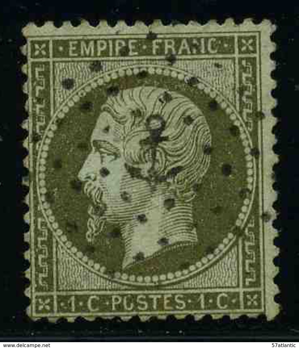 FRANCE - YT 19 - SECOND EMPIRE NAPOLEON III - TIMBRE OBLITERE - 1862 Napoleone III