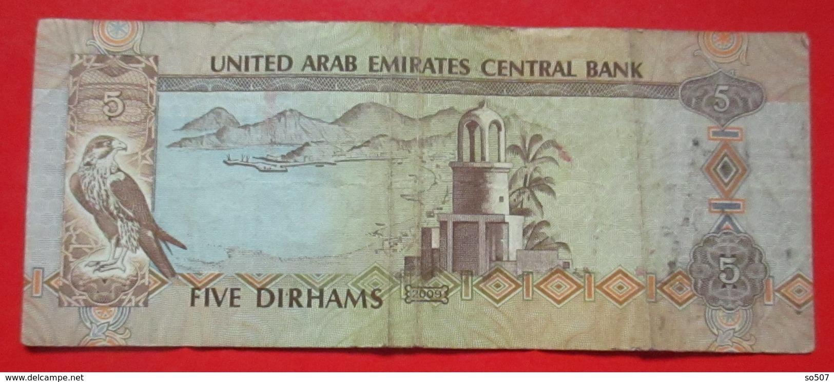 X1- 5 Dirhams 2009. United Arab Emirates- Five Dirhams, Circulated Banknote - United Arab Emirates