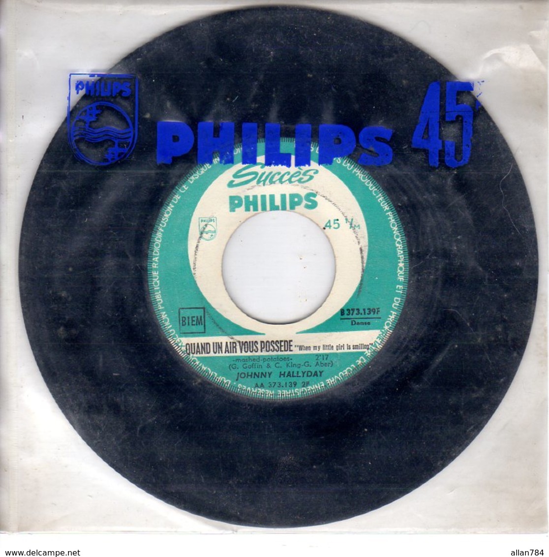 SP JUKEBOX PROMO JOHNNY HALLYDAY - 1963 - QUAND UN AIR VOUS POSSEDE + 1 - EXCELLENT ETAT - - Rock