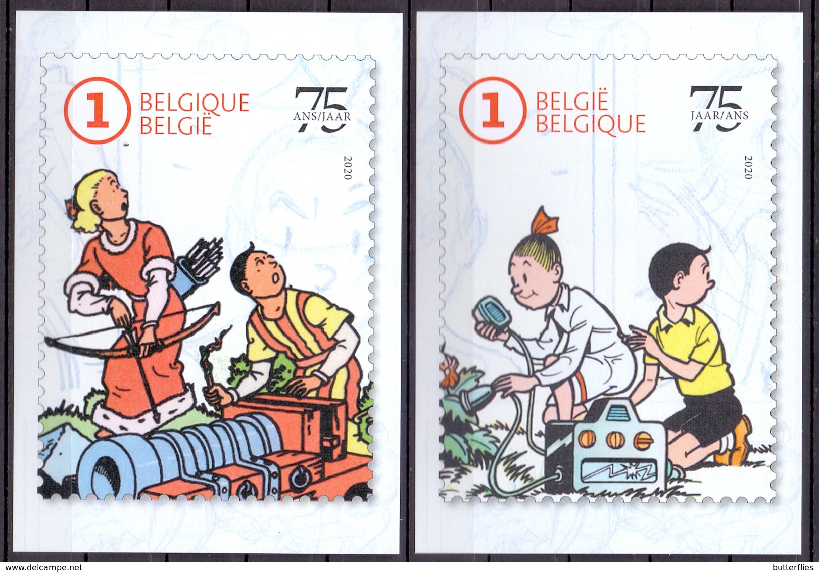 Belgie - 2020 - OBP - 5  Max. Kaarten - ** Suske & Wiske 75 Jaar ** Uitgifte Bpost - Neufs