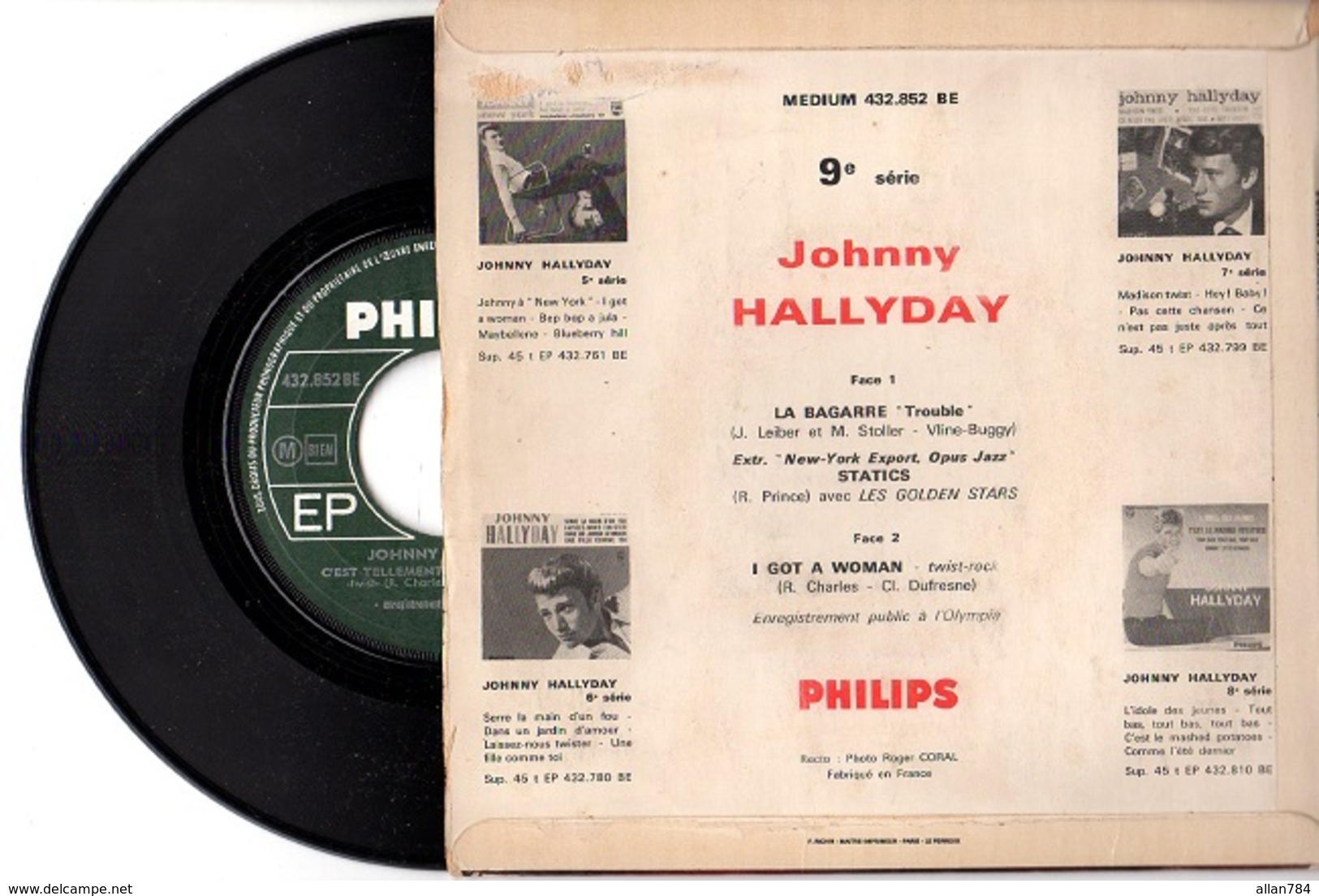EP JOHNNY HALLYDAY - LA BAGARRE + 2 - EXCELLENT ETAT - - Rock