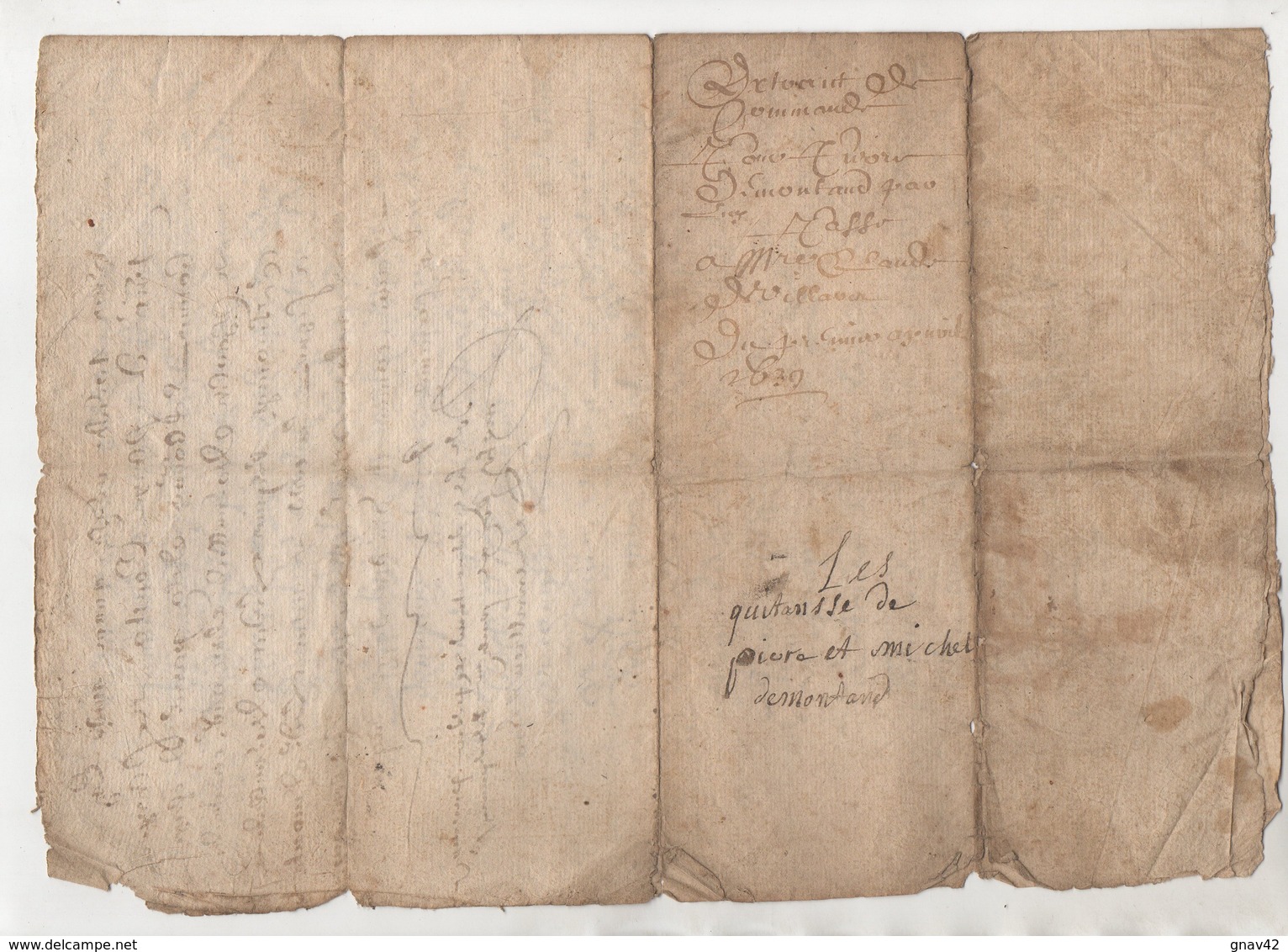 Loire Claude De Villars Baron De Maclas 1630 - Manuscrits