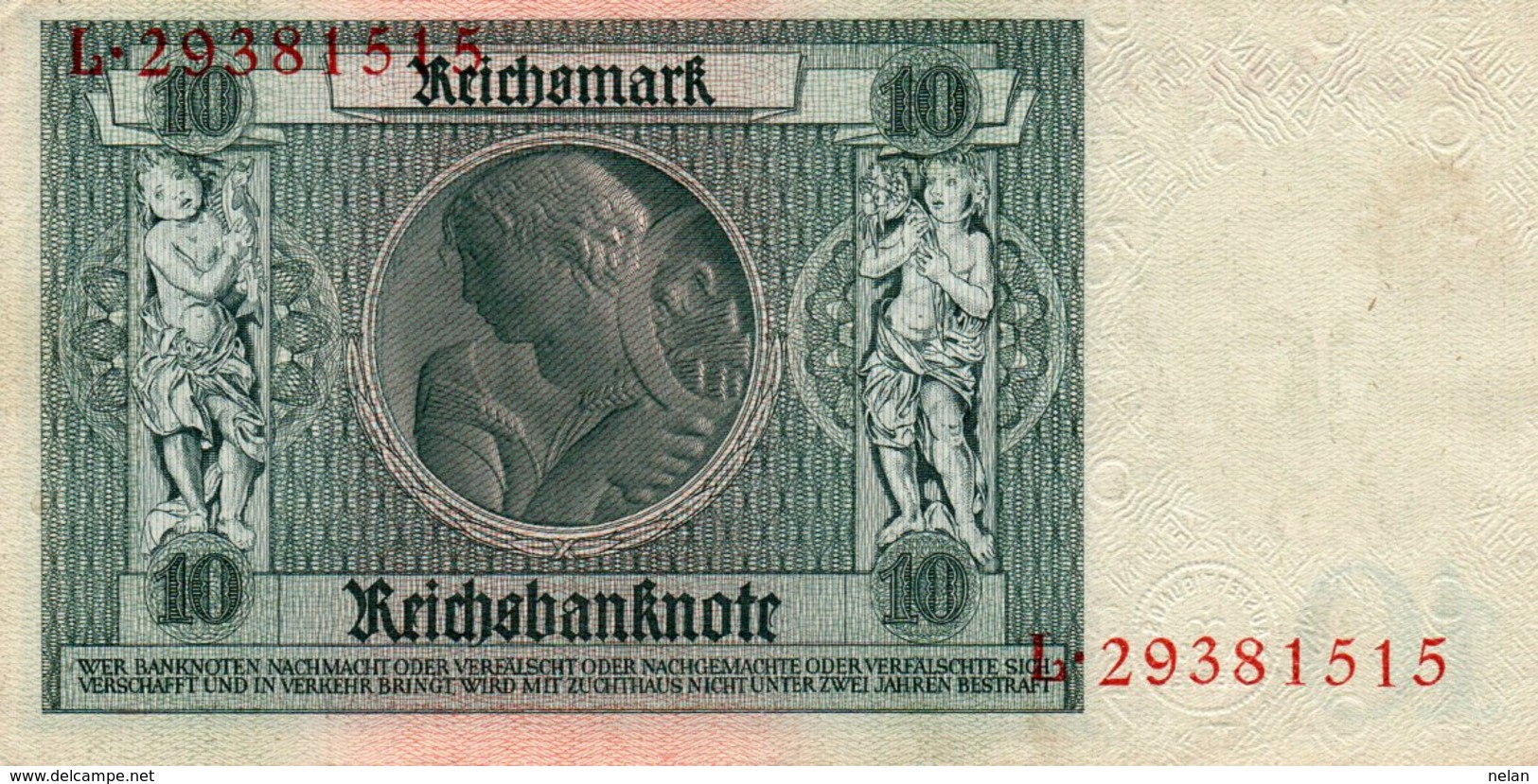 GERMANIA  10 REICHSMARK 1924  P-180 AUNC - 10 Mark