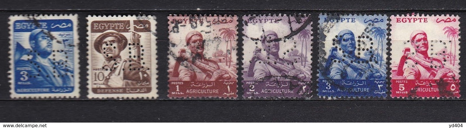 E286 – EGYPTE – EGYPT – PERFINS USED LOT - Gebraucht