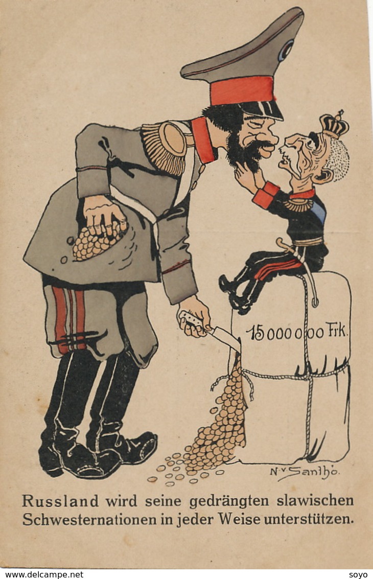 German Racist Card Against Russia And Europe  Gold . Tsar Czar - Satirische