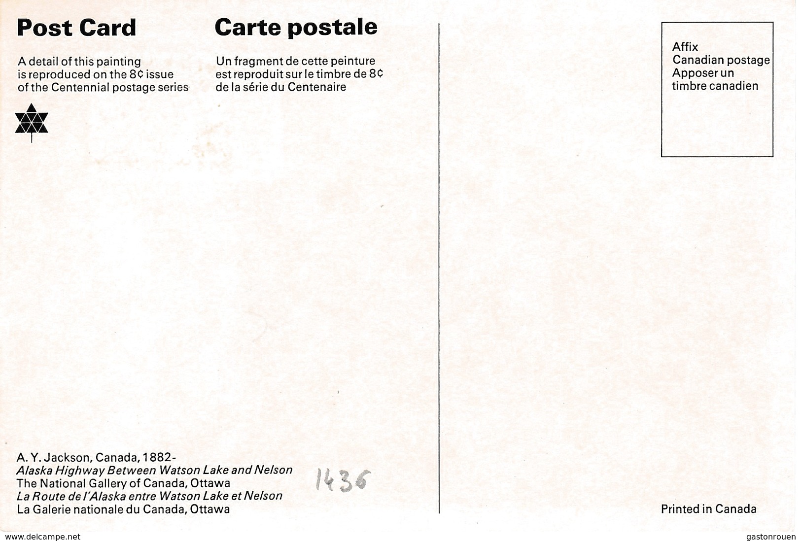 Carte Maximum Peinture Canada 1967 A Y Jackson - Maximum Cards