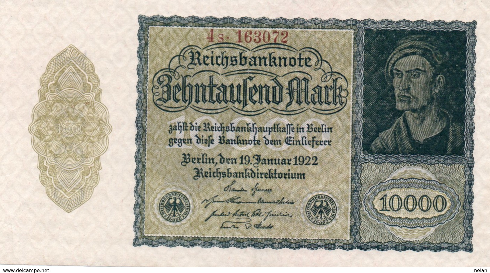 GERMANIA  10000 MARK 1922  P-72  UNC - 10000 Mark