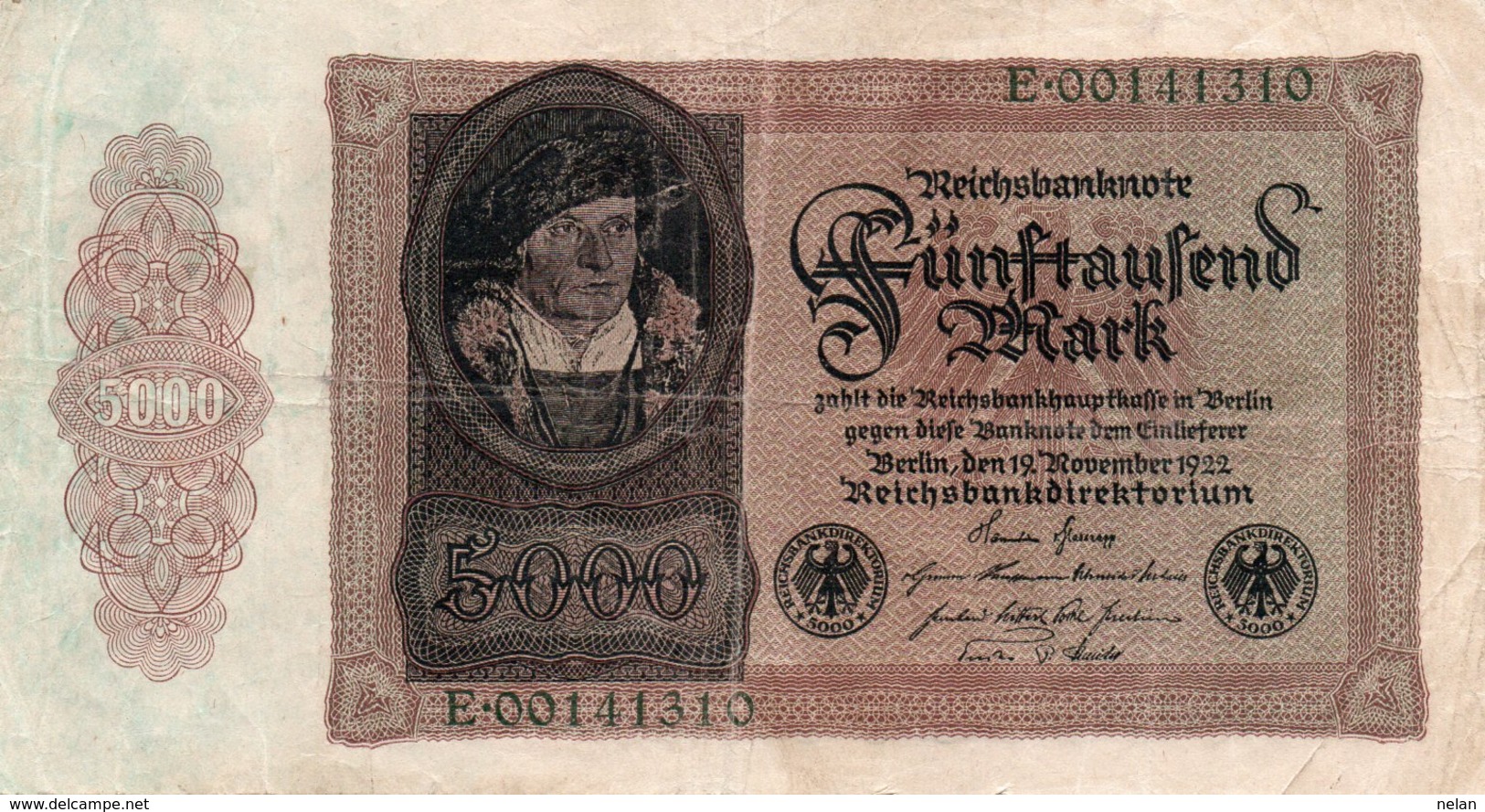 GERMANIA  5000 MARK 1922  P-78 - 5000 Mark