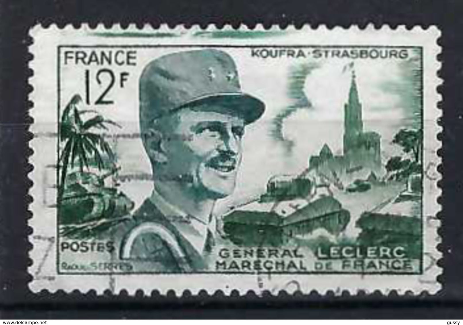 FRANCE 1954:  Le Y&T 984, Oblitéré, Variété 'taches Vertes Dans La Marge Supérieure' - Used Stamps