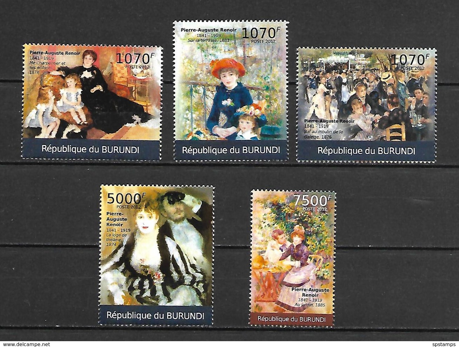 Burundi 2012 Art - Paintings - Pierre Auguste Renoir MNH - Other & Unclassified