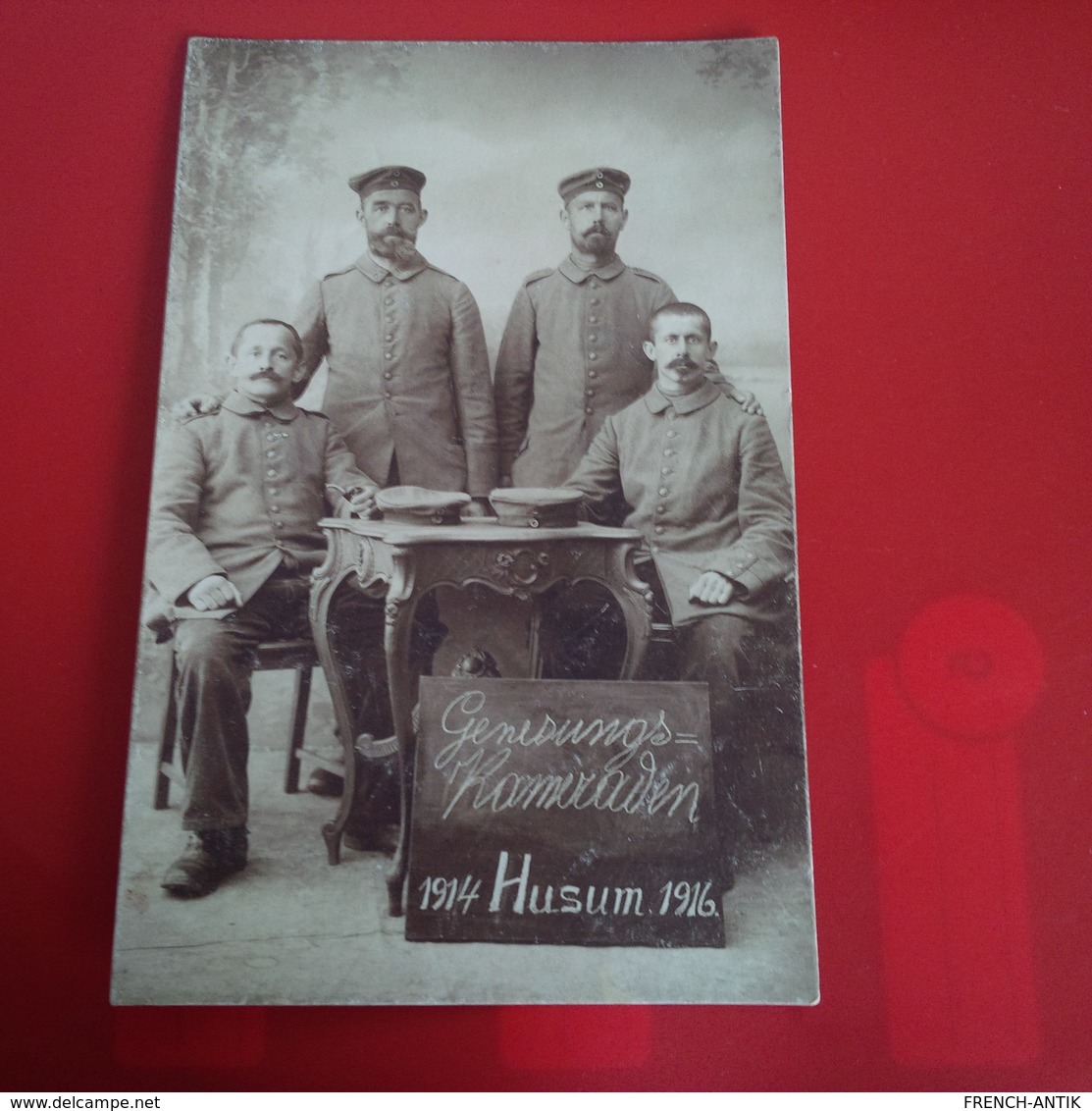 CARTE PHOTO HUSUM 1914 1916 SOLDATS - Régiments