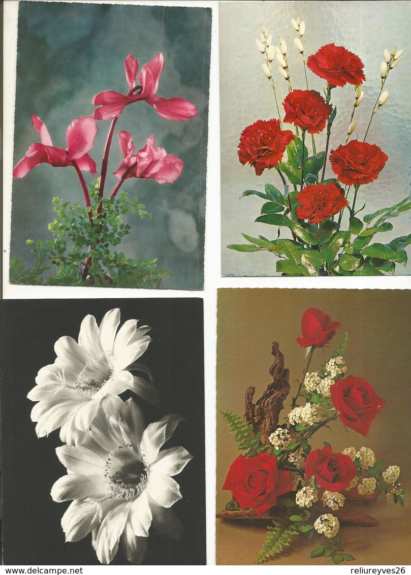CPSM Et CPM, Th. Fleurs Lot De 50 Cartes Semi-Modernes Et Modernes , Fleurs 1950 - 1990 - Blumen