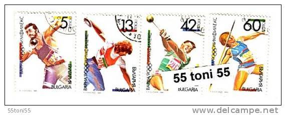 1990 Sport  Olympic Stamps Exhibition – Olymphilex 4v.- Used/oblitere (O)  BULGARIA / Bulgarie - Oblitérés