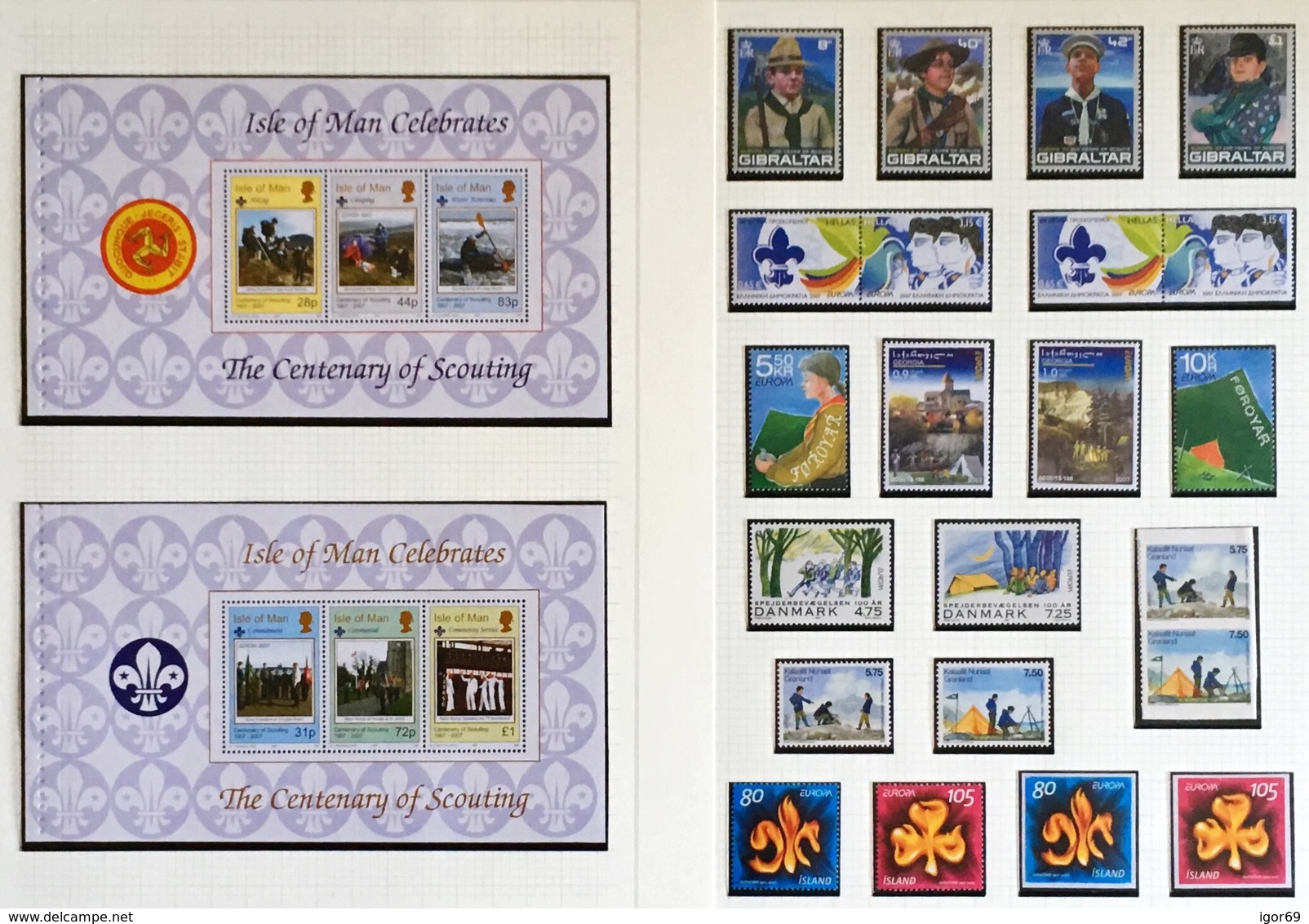 2007 Europa-CEPT Scouting Complete Year Set With Blocks And Sheets From Booklets - 2007