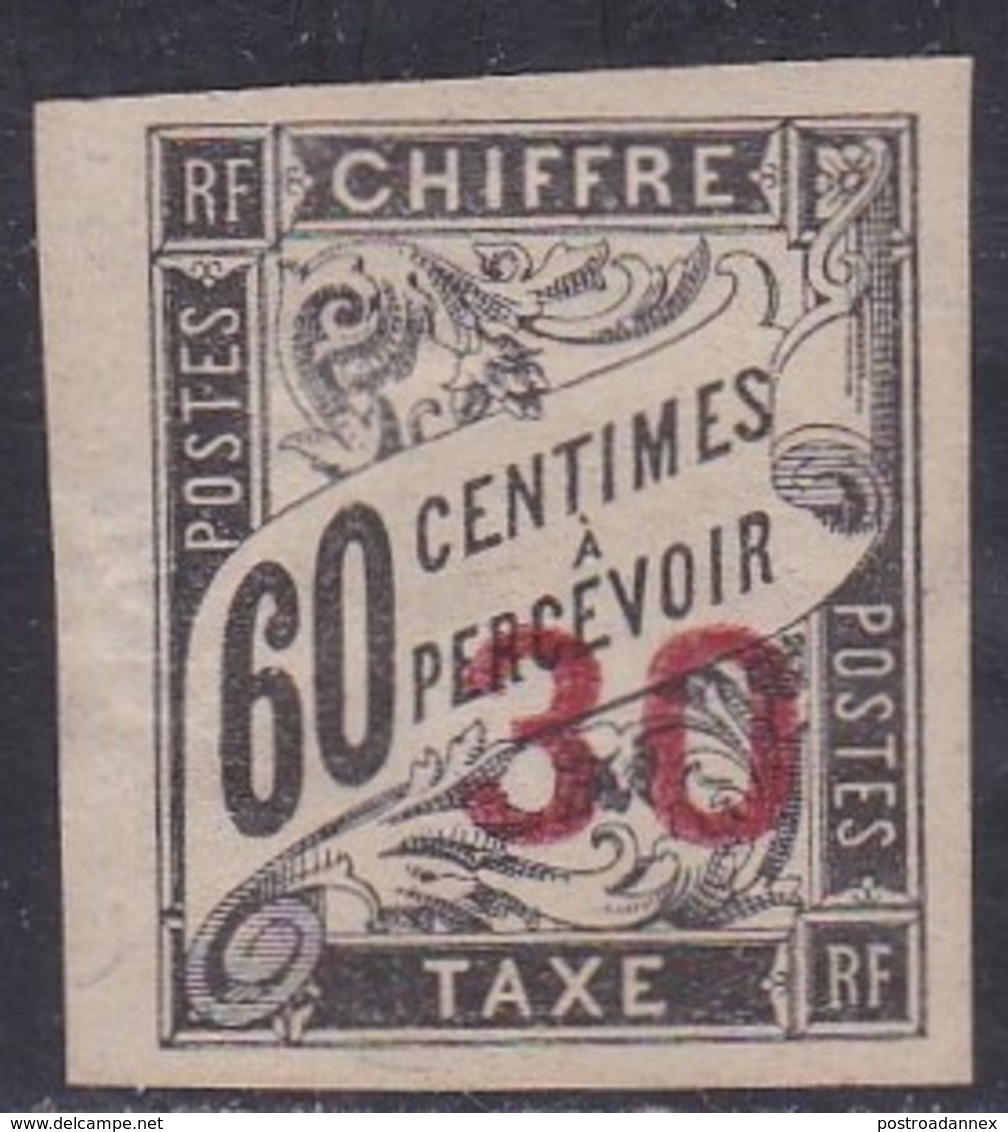 Indo-China, Scott #J4, Mint No Gum, French Colonies Postage Due Surcharged, Issued 1905 - Segnatasse