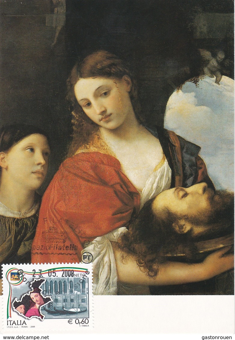 Carte Maximum Peinture Italie 2008 Tiziano Vecellio Titien - Cartoline Maximum