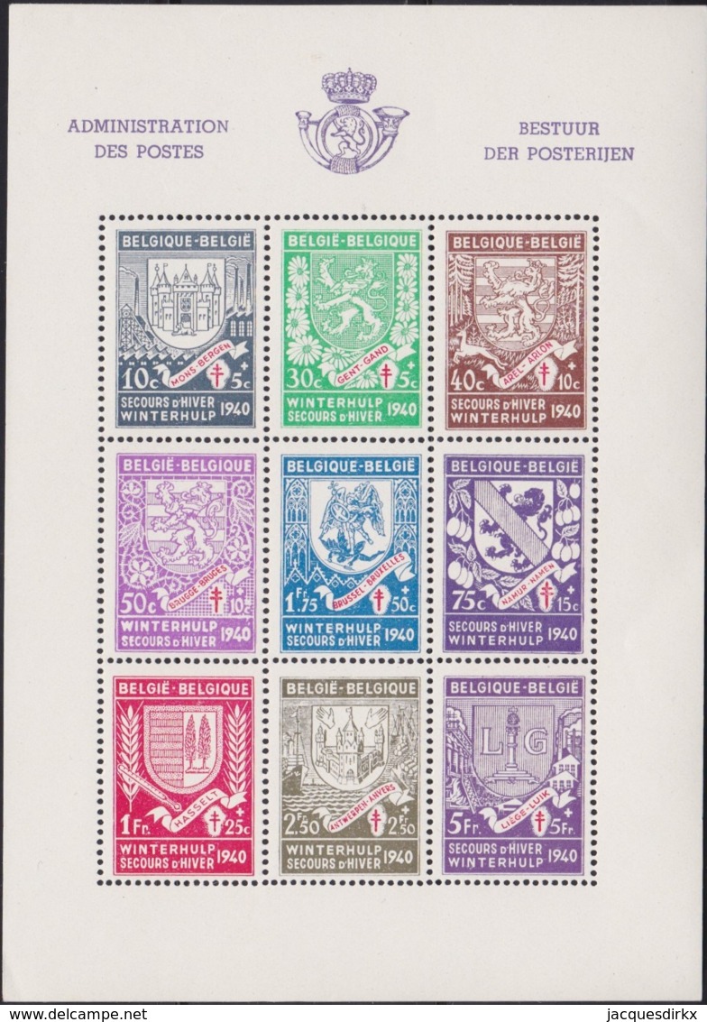 Belgie  .  OBP .    Blokken 10/10A  (2 Scans)    .   **    .      Postfris    . /  .   Neuf SANS  Charniere - 1924-1960