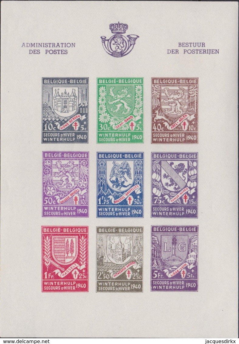 Belgie  .  OBP .    Blokken 10/10A  (2 Scans)    .   **    .      Postfris    . /  .   Neuf SANS  Charniere - 1924-1960