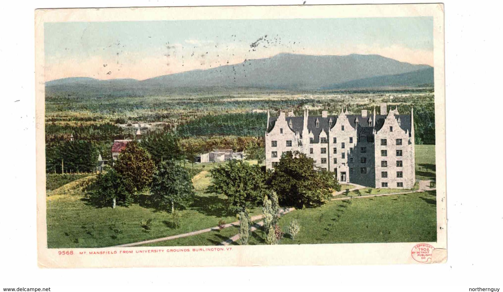 BURLINGTON, Vermont, USA, Mt. Mansfield From University Grounds,1906 UB Postcard - Burlington