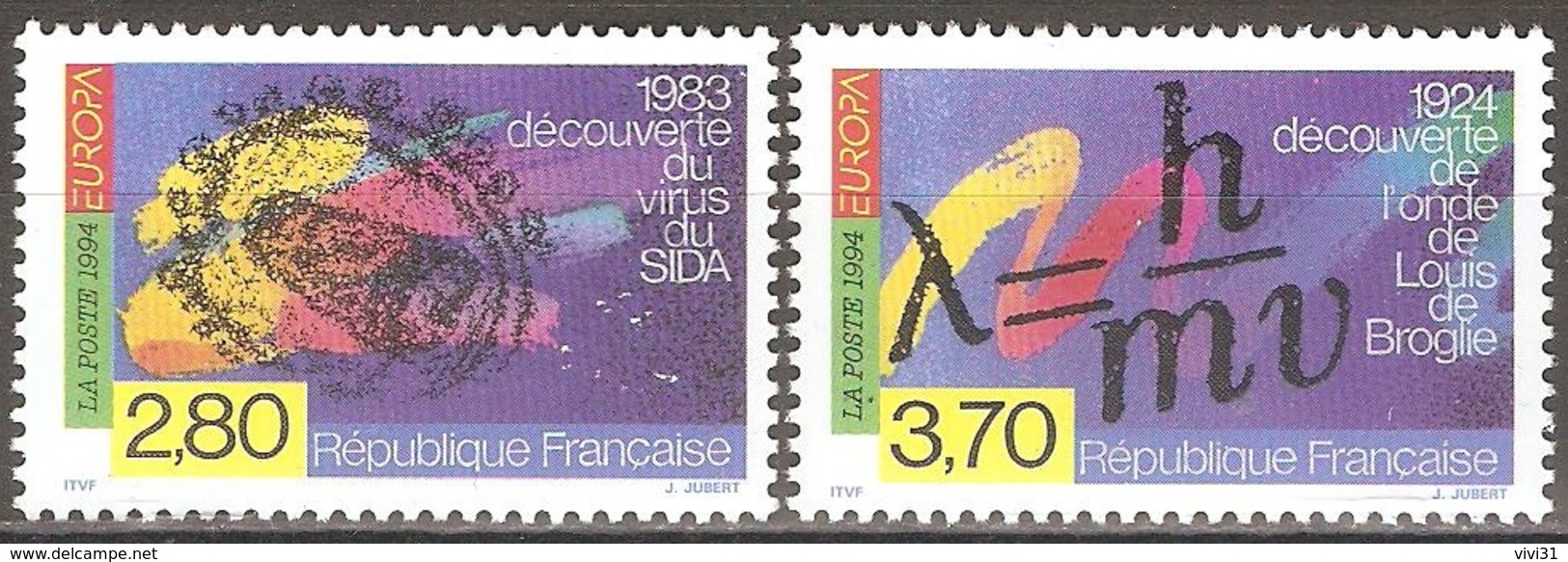 France - 1994 - Europa – L'Europe Et Les Découvertes - YT 2878 Et 2879 Neufs Sans Charnière - MNH - Neufs