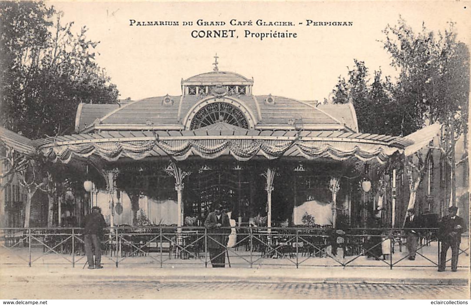 Perpignan       66         Palmarium Du Grand Café Glacier. Cornet Propriétaire        (voir Scan) - Perpignan