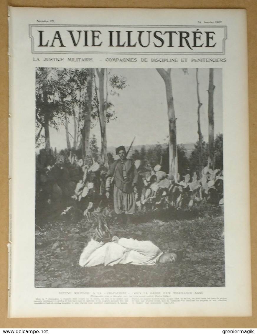 La Vie Illustrée N°171 Du 24/01/1902 La Justice Militaire Compagnie De Discipline Et Pénitenciers - Décorateur Jambon - Autres & Non Classés