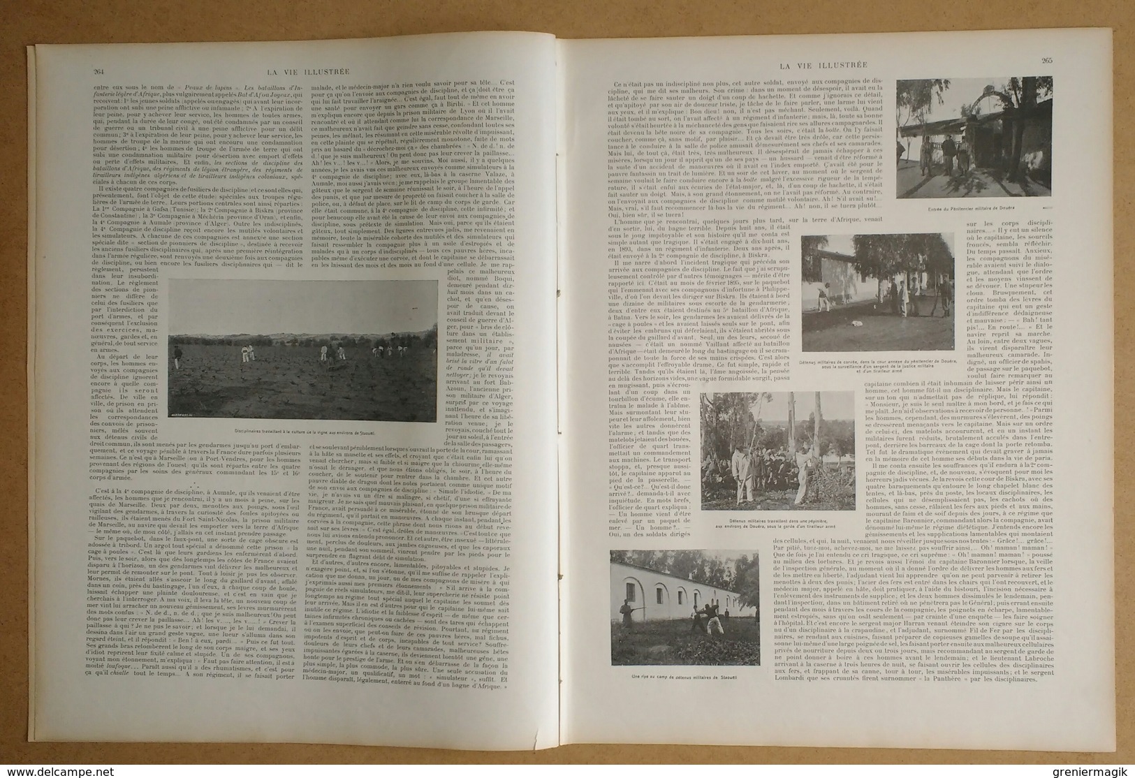 La Vie Illustrée N°171 Du 24/01/1902 La Justice Militaire Compagnie De Discipline Et Pénitenciers - Décorateur Jambon - Autres & Non Classés